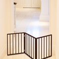 thumbnail image 3 of PETMAKER Freestanding Wooden Pet Gate, Dark Brown, 3 of 5