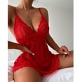 thumbnail image 5 of zuwimk Women's Lingerie Nightwear Spaghetti Strap Nightgown Chemise Z-Red,M, 5 of 5