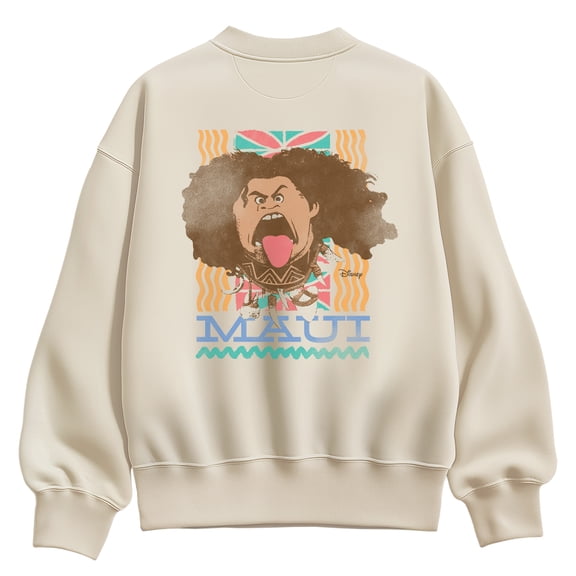 Moana - Maui Whetero - Women's Oversized Fleece Crew Sweatshirt
