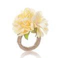 thumbnail image 2 of maskred 6 Pieces Artificial Flower Napkin Ring Linen Removable Reusable Colorful Indoor Festival Ornamental Rings Decor Champagne 1Set, 2 of 6
