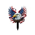 thumbnail image 2 of Darzheoy 4th of July Outdoor Decorations, Patriotic Wall Art Ornament, Handcrafted Metal Wall Art Decoration, Outdoor Weatherproof Home Accent for Yard, Porch, Front Door, Garden, Patio, 2 of 6