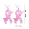 thumbnail image 3 of Ribbon Acrylic Earrings Cancer Awareness Fashion Jewelry Lightweight Dangle Drop Earrings for Women Support, 3 of 6
