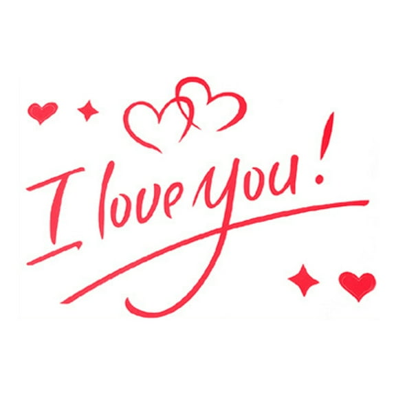 1PC I Love You Stickers For Balloons,Valentine Stickers For Adults,Wedding Party Decor,Happy Stickers Decals Glass Paster, Static Stickers Celebration Valentines Day Decorations Party Supplies
