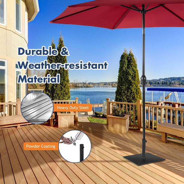 20 x 20 patio umbrellas PURPLE LEAF 15x9ft Double-Sided Rectangular Outdoor Market Umbrella with Base, Light Grey Enjoy 130+ sq ft shade with a double Greater Than 20 - Patio