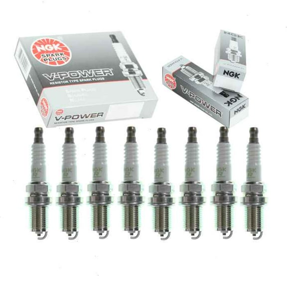 8 pc NGK V-Power Spark Plugs compatible with Audi S8 4.2L V8 2001-2003
