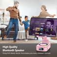 thumbnail image 4 of Cillso Phone Stand with Bluetooth Speaker, Gifts for Men Women, Foldable Adjustable Desktop Phone Holder with HD Stereo Sound & LED Lights, 4-in-1 Tech Gadget Compatible with iPhone, Android & iPad, 4 of 9