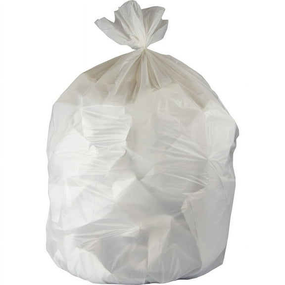 Genuine Joe 16-gallon Linear Low-Density Bags - 16 gal - 24" Width x 32" Length x 0.40 mil (10 Micron) Thickness - White - Resin - 500/Carton - Waste Disposal | Bundle of 5 Cartons