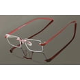 thumbnail image 2 of Lightweight Rimless Reading Glasses Metal with Flexible Temple - Rectangular Anti Blue Blocker Reader Clear Lens 2.75, 2 of 4
