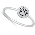 thumbnail image 4 of Little Puppy Paw Kitten Promise Ring .925 Sterling Silver Band Jewelry Female Male Unisex Size 5, 4 of 4