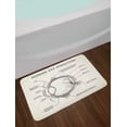 thumbnail image 2 of Biology Bath Mat, Structure of Human Eye Anatomy Iris Pupil Lens Macula Aqueous Humour, Plush Bathroom Decor Mat with Non Slip Backing, 29.5" X 17.5", Eggshell Brown and Black, by Ambesonne, 2 of 2