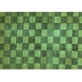thumbnail image 1 of Ahgly Company Machine Washable Indoor Rectangle Checkered Turquoise Blue Modern Area Rugs, 7' x 9', 1 of 4