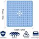 thumbnail image 2 of Alfombrilla de baño cuadrada antideslizante (azul), 2 of 5