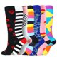 thumbnail image 1 of 7 pares de calcetines de compresión mixtos medias para correr transpirables de nailon multicolor, 1 of 5
