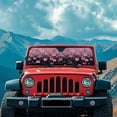 thumbnail image 3 of Uorisanigo Windshield Sun Shade for Wrangler JK JKU TJ, Foldable Pink Cherry Blossom Windshield Sunshade Blocks UV Rays, Sun Visor Shield Protector Compatible with Wrangler 1997-2018, 3 of 7