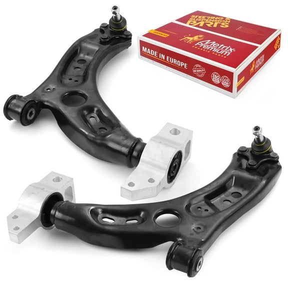 Metrix Premium Chassis Parts - Front Left & Right Lower Control Arm w Ball Joint & Bushing Assembly Kit Fits 11-17 Volkswagen CC, 10-17 Tiguan, RK622855, RK622854, Made in Europe