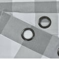 thumbnail image 3 of Country Lodge Farmhouse Buffalo Plaid Checkered Grommet Top Curtains - Gray, 84 in. Long, 3 of 6