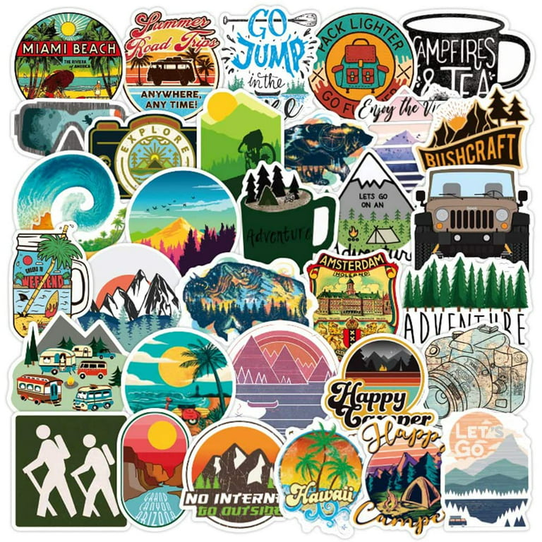  Stickers for Water Bottles Outdoor, Nature Stickers