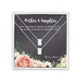 thumbnail image 4 of Mother and Daughter Matching Cube Card Necklace, Matching Mother's Day Gift for Her, Mom and Daughter Jewelry, Mom and Daughter Cube Necklaces [Silver Cube, No-Personalized Card], 4 of 13