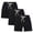 a-Black, variant on EnJoCho 3 Pack Kids Casual Shorts Boys Girls Cotton Pull on Shorts with Pockets Elastic Waist Athletic Basketball Soccer Short Pants