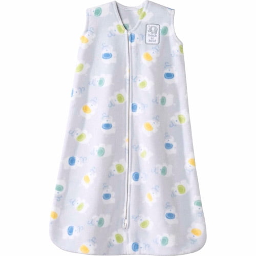 HALO SleepSack Wearable Blanket, Fleece Elephant, Gray, SM