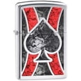 thumbnail image 3 of Zippo Windproof Lighter Spade Design W-fusion Imprint Method High Polish Chrome, 3 of 4