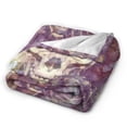 thumbnail image 3 of DouZhe Ultra-Soft Micro Fleece Lightweight Flannel Bed Blanket, Skull Butterflies Rose Print Cozy Warm Throw Blankets, 50"x40", 3 of 7
