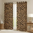 thumbnail image 2 of Manfei Rustic Leopard Hide Black Out Curtains,Chic Cheetah Print Curtains Pack of 2 (42x63 Each),Wildlife Animal Pattern Bedroom Curtains For Teens,Microfiber Bedroom Decor, 2 of 6