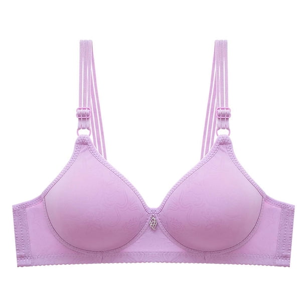 Ropa interior de sujetador de perspectiva calada cómoda de Color sólido para mujer sin llantas Fridja nalpqowj34796