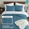 thumbnail image 5 of Swift Home 6PC Blue Twin Bedding Set - Comforter, Sheets, Pillowcases, Bedskirt, Shams, 5 of 5