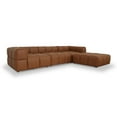 thumbnail image 1 of Canapé Modulaire 3 Places en Cuir Brun Tuscono, 1 of 4