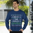 thumbnail image 3 of Ugly Christmas Sweater, Christmas Sweatshirt, Deck the Halls Not Coworkers Sweatshirt, Funny Corporate Ugly Christmas Sweater, 3 of 5