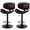 Brown, variant on CONCETTA Swivel Bar Stool Set of 2 Pack, Adjustable Height, PU Leather Seat with Anti-slip Rubber Base, Black