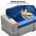 thumbnail image 5 of Ovios 12 Pieces Outdoor Furniture All Weather Wicker Patio Conversation Sectional Sofa Set with Side Table for Garden Backyard, 5 of 6