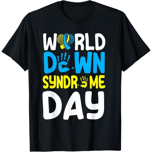 World Down Syndrome Day Down Syndrome Awareness T-Shirt men and women can wear, black, white, gifts