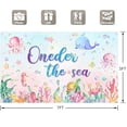 thumbnail image 3 of 7x5FT Under The Sea Theme Beautiful Photography Backdrop Watercolor Ocean Underwater World Tropical Fish Coral Background Kids Party Decoration Baby Shower Photo Props, 3 of 3