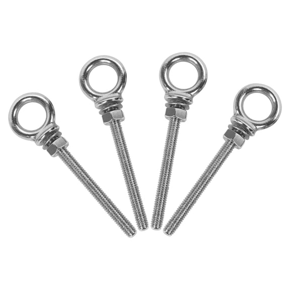 NICEXMAS 4Pcs Rust Resistant Stainless Steel Eye Bolts for Workshop and Garage
