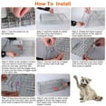 thumbnail image 5 of 24" Humane Live Animal Trap Cage Heavy Duty Live Raccoon Trap Outdoor for Stray Cats Squirrel Skunk Groundhog and More Catch and Release(1 Pack), 5 of 8