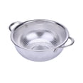 thumbnail image 1 of Coladores de acero inoxidable con mango, colador perforado para cocina, pasta, verduras, arroz, frutas y alimentos., 1 of 7