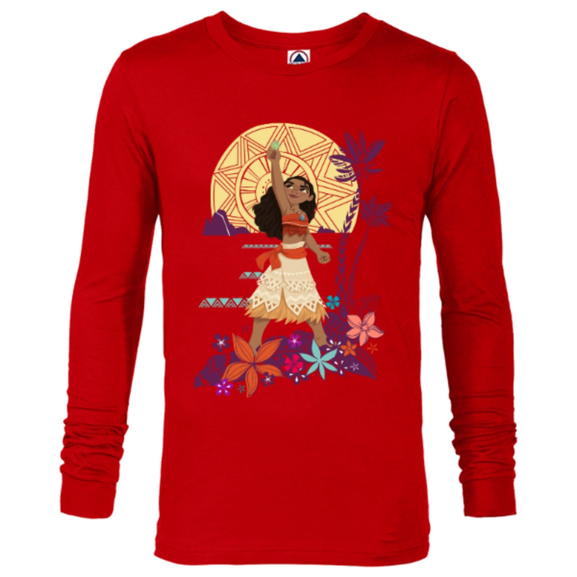 disney-princess-moana-heart-of-te-fiti-long-sleeve-t-shirt-for-men-customized-new-red