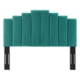 thumbnail image 3 of Headboard, Twin Size, Velvet, Teal Blue, Modern Contemporary Urban Design, Bedroom Master Guest Suite, 3 of 9