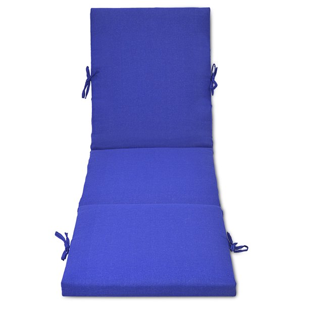 Decor Therapy 22" x 77" Cobalt Solid Print Rectangle Chaise Lounge