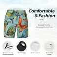 thumbnail image 5 of Haiem Retro Seamless Flying Butterflies Mens Swim Trunks with Compression Liner 2 in 1 Swimming Shorts Stretch Swimwear Quick Dry,Board Shorts-X-Large, 5 of 9