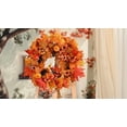 thumbnail image 3 of DAMAI Fall Wreath,18'' Farmhouse Fall Wreath for Front Door,Harvest Wreath with Various Pumpkin Cluster of Berries Maple Leaves Pine Cones for Outside Indoor Wall Window Thanksgiving Fall Decor, 3 of 4
