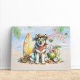thumbnail image 3 of Alaskan Malamute Hello Summer with Sunglasses and Surfboard Tropical Vibes Horizontal Matte Canvas Poster Alaska Mal Dog Lovers Gifts Wall Art Home Decor - 00007, 3 of 5