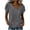 Summer Tops for Women Gray, variant on Womens Cotton Linen Summer Tops, Petal Short Sleeve Shirts for Women Casual Lightweight V Neck Dressy Blouses with Buttons Mothers Gifts