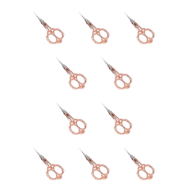 Tijeras de costura Eigraketly de acero inoxidable 10Conjunto rosa sissor oro