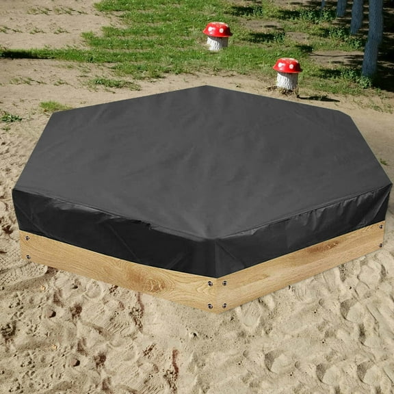 Hexagonal Children's Sandpit Cover with Sunshade - Multicolor, Waterproof - Garden Pool