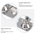 thumbnail image 6 of 1Pc 90 Degree Solid Door Latch Bolt 304 Stainless Steel Lock Sliding Door Right Angle Buckle (Silver), 6 of 7