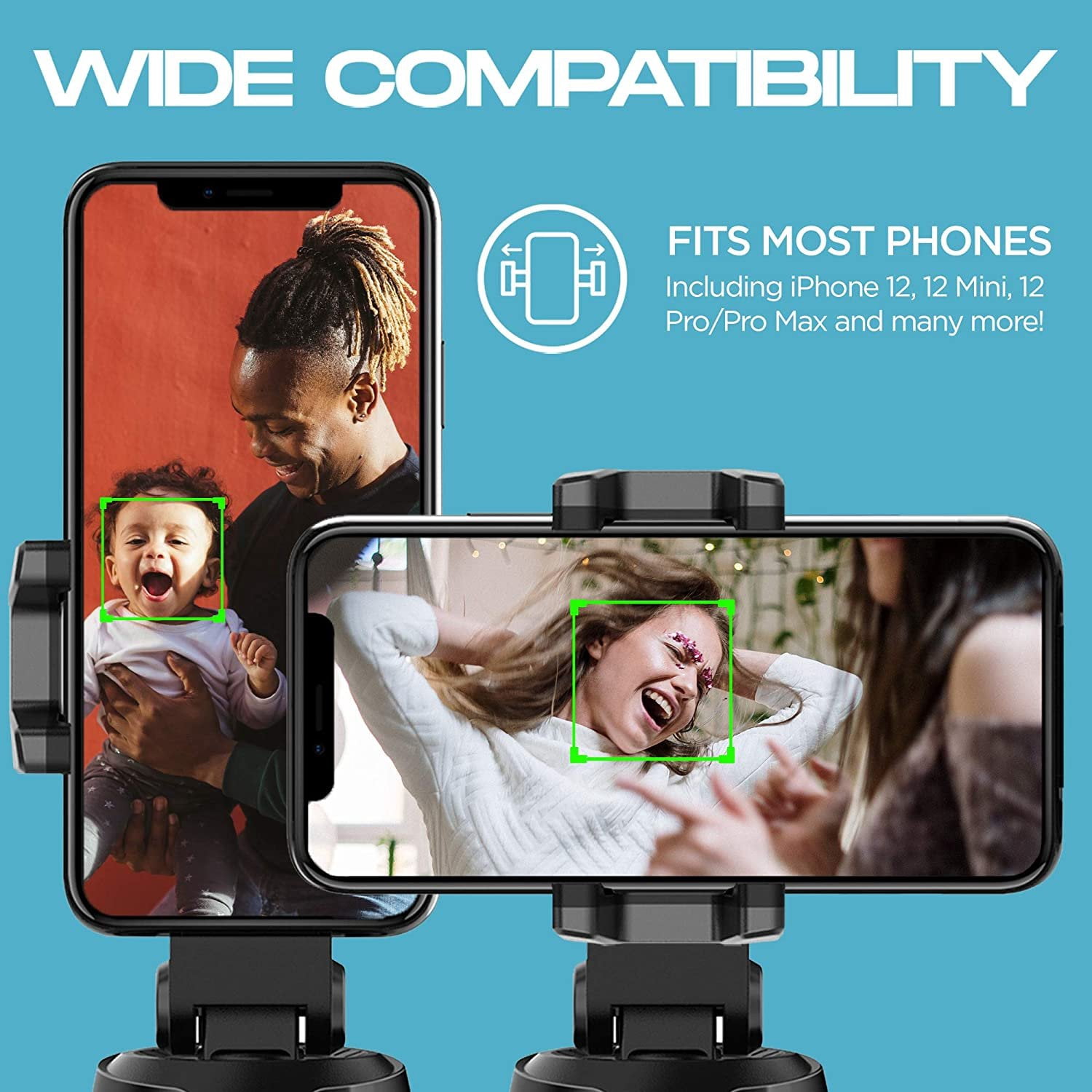 iJoy Chase Robot Phone Stand Auto Face Tracking Tripod 360 Rotation for Cell Phones