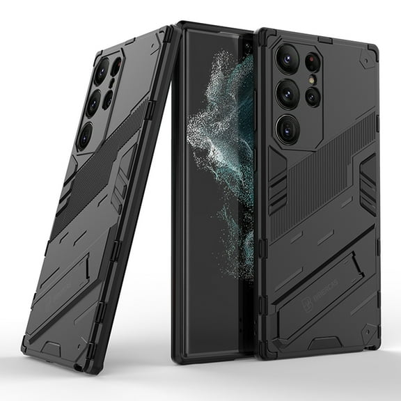 for Samsung S24 Ultra Case, Military Grade Hard Rugged Cover Heavy Duty Armor for Galaxy S24 Ultra Phone Cases with Kickstand Holder Shockproof & Support Car Magnetic Mount,Black